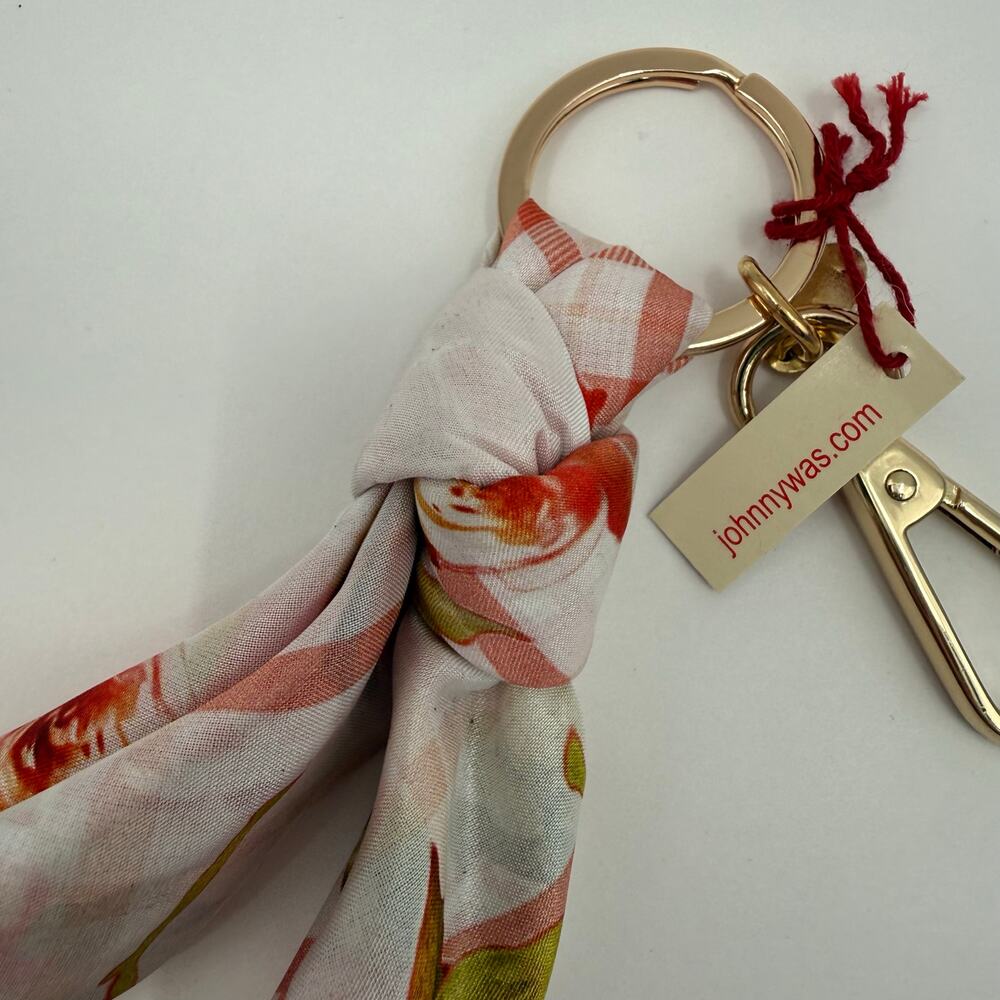 JOHNNY WAS Zoila Keychain Bandana Scarf Handkerchief NWT Boho Bag Purse Charm - Picture 6 of 12
